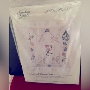 Candlewicking pillow kit , everything to make a beautiful 14”X14” pillow.